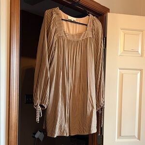 Striped Tan Dress